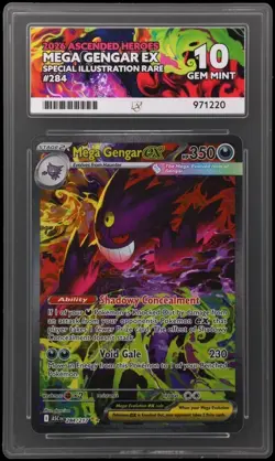 Mega Gengar EX 284/217 Ascended Heroes ACE 10 GEM MINT Perfect Subgrades - Image 1