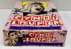 1985 Cyndi Lauper Vintage Trading Card Wax Box 36 Packs Topps Full - Image 2