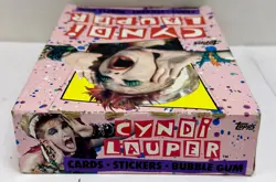 1985 Cyndi Lauper Vintage Trading Card Wax Box 36 Packs Topps Full - Image 4