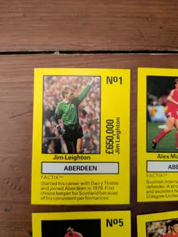 ABERDEEN FOOTBALL CARDS by TEAM TACTIX 1986 Trading Cards Set OF 11 - Image 4