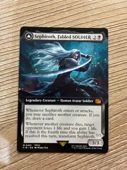 1x Sephiroth, Fabled SOLDIER (Extended Art) MTG Final Fantasy Regular NM-M 0451 - Image 1
