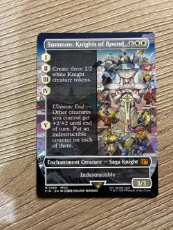 MTG Summon: Knights of the Round - Borderless Non‑Foil Magic the Gathering FF - Image 1