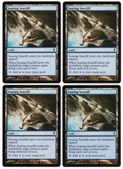 Soaring Seacliff x4 4x 2009 Zendikar PLAYSET Colorless Common Land MTG NM AZ1 - Image 1