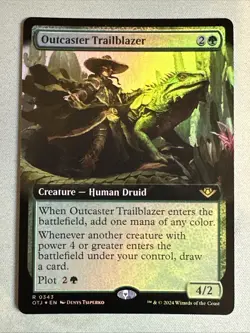 MTG / Outcaster Trailblazer / OTJ / #343 / FOIL (Extended Art) / Rare / NM - Image 1