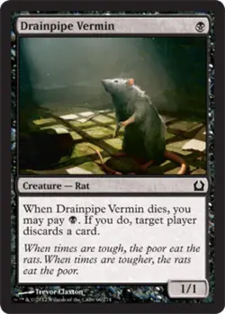 Drainpipe Vermin -Foil Light Play MTG Return to Ravnica - Image 1