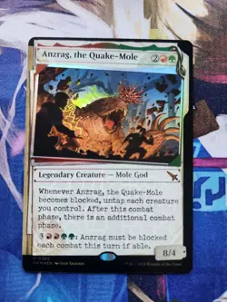 MTG MKM Anzrag, The Quake-Mole Showcase Foil Invisible Ink NM - Image 1