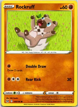 Rockruff - SWSH11: Lost Origin 109/196 - Common - NM Pokemon TCG - Image 1