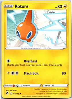 Rotom - SWSH12: Silver Tempest 053/195 - Common - NM Pokemon TCG - Image 1