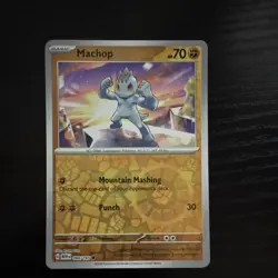 Pokemon Machop 066/165 Sv: Scarlet & Violet 151 Reverse Holo Common 70HP - Image 1