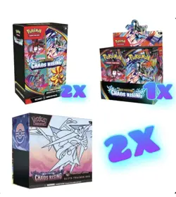 CHAOS RISING Pokemon Center ETB’s x2 + Booster Box + Booster Bundle x2 Presale - Image 1