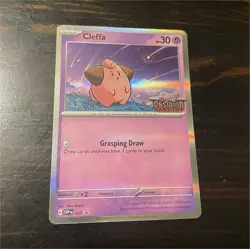 Pokemon Obsidian Flames Cleffa stamped Promo, Holo, NM - Image 1