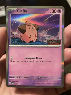 Pokemon Obsidian Flames Cleffa stamped Promo, Holo, NM - Image 3