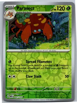 Parasect - SV: Scarlet & Violet 151 047/165 - Uncommon - NM Pokemon TCG - Image 1