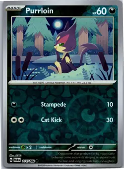 Purrloin - SV04: Paradox Rift 114/182 - Common - NM Pokemon TCG - Image 1