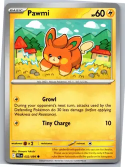 Pawmi - ME02: Phantasmal Flames 032/094 - Common - NM Pokemon TCG - Image 1