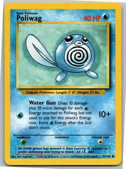 Poliwag - Base Set 059/102 - Common - NM Pokemon TCG - Image 1