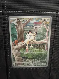 Pokemon TCG Phantasmal Flames Meowth 106/094 Illustration Rare IR NM - Image 1