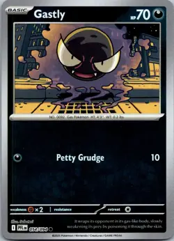 Gastly 054/094 Common Phantasmal Flames Pokemon Reverse Holo Near Mint - Image 1