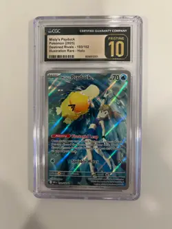 2025 Pokemon Misty's Psyduck Destined Rivals 193/182 EN Illus. CGC Pristine 10 - Image 1