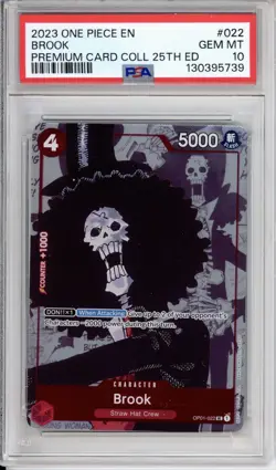 PSA 10 Brook One Piece Premium Card Collection 25th Edition Holo #022 - Image 1