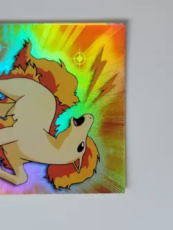 Pokemon Topps #77 Ponyta Rainbow Foil Holo - Series 2 Card - Blue Logo - Image 5