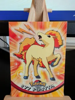 Ponyta #77 Topps 1999 Pokemon Trading Card Game - LP - Blue Logo - Non Holo - Image 1