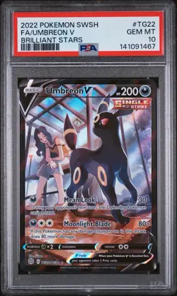 PSA 10 UMBREON V TG22/TG30 | Brilliant Stars Full Art Graded Pokemon Card - Image 1