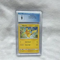 Pikachu CGC 9 Hidden Fates 19/68 Regular Basic Pokemon Card 2019 English - Image 1
