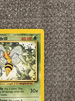 Pokemon TCG Beedrill 17/102 Base Set Unlimited Non-Holo Rare Card NM / LP - Image 3