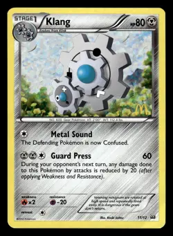 Klang 11/12 Holo Rare 2012 Mcdonald's Promo Pokemon Card - Image 1