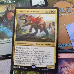 Commander Magic Deck MTG Cards = ALL 100 *Gishath, Sun's Avatar DINOSAURS Tribe* - Image 1