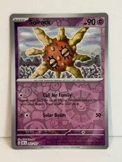 Solrock 093/197 Obsidian Flames Reverse Holo Uncommon Pokemon Card NM - Image 1