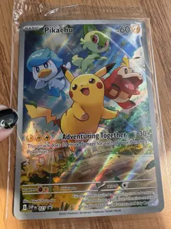 Pokemon Pikachu Black Star Promo Paldea Evolved SVP027 Sealed TCG Card - Image 1