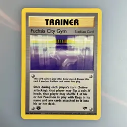 Fuchsia City #114 Pokemon Card Gym Challenge Trainer Stadium 1st Edition LP-NM - Image 1