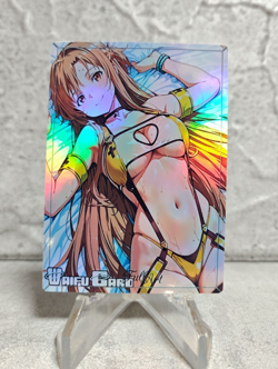 Asuna SAO Trading Card Waifu Goddess Story Anime Girl holo Karte Manga Art Full - Image 1