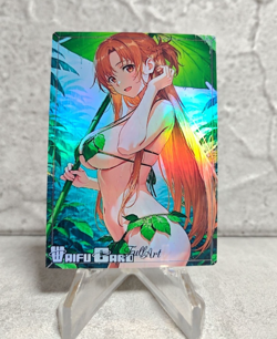 Asuna SAO Trading Card Waifu Goddess Story Anime Girl holo Karte Manga Art Full - Image 1