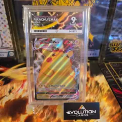 Pokemon Card TCG: Vivid Voltage Pikachu VMAX 44/185 Ace Grading 9 - Image 1