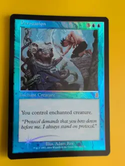 Persuasion. Enchant Creature. MTG Card. Odyssey.Old Border FOIL. - Image 2