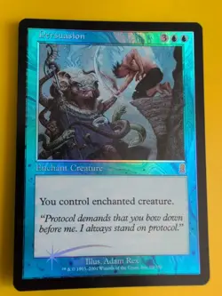 Persuasion. Enchant Creature. MTG Card. Odyssey.Old Border FOIL. - Image 3
