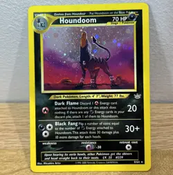 Houndoom Double Holo Error + SWIRL Neo Revelation 8/64 Vintage WOTC Pokemon Card - Image 5