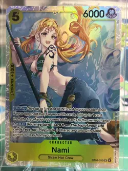 One Piece CCG Nami Nami Super Rare Foil Card EB-03 English - Image 2