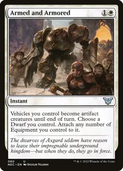 MTG Armed and Armored ** Neon Dynasty Commander ** English (NM) - Image 1