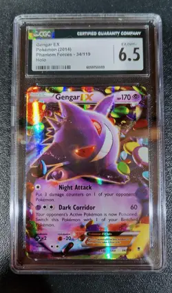 2014-POKEMON PHANTOM FORCES #34/119-GENGAR EX-CGC 6.5 - Image 1