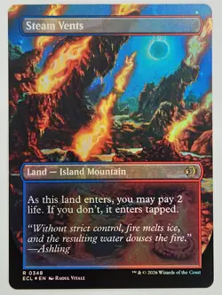 MTG Lorwyn Eclipsed - ECL 348 Steam Vents (Borderless) - Rare Foil - Image 2