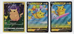 2021 Pokemon Celebrations Pikachu 3 Card LOT (CUR) - Image 1