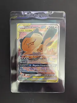 Pokemon Eevee & Snorlax GX SM169 Sun & Moon Tag Team GX Promo Pokemon Card! NM - Image 1