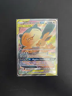 Pokemon Eevee & Snorlax GX SM169 Sun & Moon Tag Team GX Promo Pokemon Card! NM - Image 2