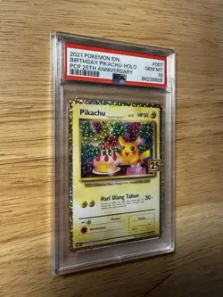 ✅ PSA 10 • Birthday Pikachu Pokemon Celebrations 2021 IDN - Image 5