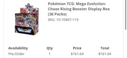 Pokemon Chaos Rising Booster Box Factory Sealed PRESALE CONFIRMED - Image 2
