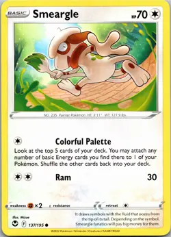 Smeargle - SWSH12: Silver Tempest 137/195 - Common - NM Pokemon TCG - Image 1